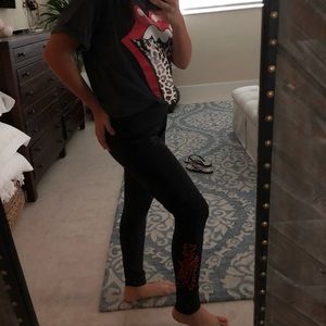 black adidas leggings